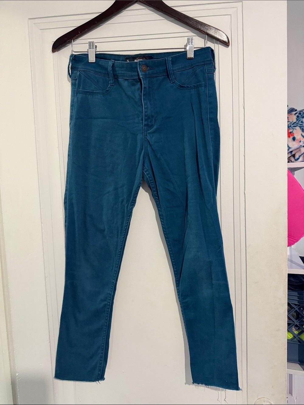 Hollister Teal high rise Jean leggings